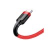 Złącze USB/A wt-wt USB-C 2A 1m QC3.0 BASEUS Cafule czerwono-czarny / CATKLF-B09 / 46795