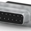D-Sub socket, 15 pole, standard, unequipped, straight, crimp connection, 205205-7