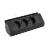 Biurko-gniazdo 3x2P/z 1.5m czarne Virone 5583