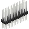 Pin header, 30 pole, pitch 1.27 mm, straight, black, 10061662