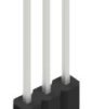 Pin header, 3 pole, pitch 1.27 mm, straight, black, 10059439