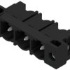 Pin header, 3 pole, pitch 7.62 mm, angled, black, 1095930000