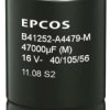 Kondensator 15000μF 50V dc Zatrzaskowy EPCOS roztaw: 10mm 35 (Dia.) x 50mm