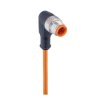 Kabel konfekcjonowany jednostronnie złącze M12 męskie kątowe 5-pinowe kodowanie A PVC pomarańczowy RSWT 5-56/2 M