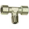 T connector, 60 bar, brass, nickel-plated, for pipe systems, 112772