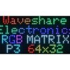 Waveshare RGB Full-Color LED Matrix Panel, 3mm Pitch, 64×32 Pixels, Adjustable Brightness