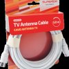 SUPAVC005 TV-Antennenkabel, IEC Stecker <> IEC Buchse, 5,0 m weiß