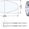 W14005F Abisolierkartusche, Flachklinge 10,5 x 5 mm