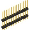 Pin header, 15 pole, pitch 2.54 mm, straight, black, 10051070