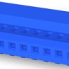 Socket housing, 10 pole, pitch 2.54 mm, angled, blue, 4-640442-0