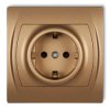 LOGO Gniazdo pojedyncze z/u SCHUKO złoty metalik 8LGP-1sp