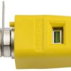 Quick pressure clamp, yellow/green, 30 VAC/60 VDC, 16 A, solder connection/cable lug, nickel-plated, SDK 504 / GNGE