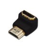 Adapter HDMI Highspeed 2.0 z Eth. kątowy Typ HDMI A/HDMI A, M/Ż czarny AK-330502-000-S AK-330502-000-S