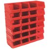 Sealey TPS224R Plastic Storage Bin 105 x 165 x 83mm - Red Pack of 24