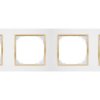 Santra Ramka Czterokrotna Ip20 Biały/Złoty 4174-27
