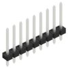 Pin header, 9 pole, pitch 2.54 mm, straight, black, SLLP11399Z