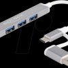 64214 USB 3.0/2.0 4-Port Hub,1x 3.0, 3x 2.0, slim