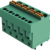 PCB connector, 6 pole, pitch 5 mm, green, 14030616101000