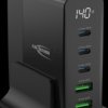 1001-0149 DC5140PD desktop charger, 140 W, 5 - 20 V, 5 A, 5 ports, black