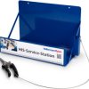 Heat shrink tubing service station, with scissors, blue, 300-30002