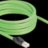 80897 Cat.6a patch cable, bottom-angled, SF/UTP, 5 m, green