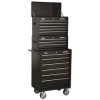 Sealey AP22BSTACK Topchest, Mid-Box & Rollcab 14 Drawer Stack - Black
