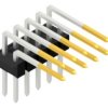 Pin header, 10 pole, pitch 2.54 mm, angled, black, SL410110S
