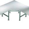 Manuflex AU0032.0001 Element pięcioramienna z płytą linoleum, do głębokości stołu = 600 mm szary, zielony