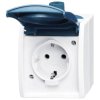 Busch-Jaeger 2601/6 W-54 Ocean Toggle Switch White Surface-Mount Wet Rooms