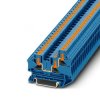 Złączka szynowa 3-przewodowa 6mm2 niebieska PTV 6-TWIN BU z zaciska Push in /50szt./