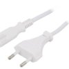 Kabel CEE 7/16 (C) wtyk IEC C7 żeński PVC 5m biały KAB-EU-T2-5.0-WH