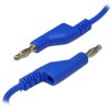 Blue Silicone Test Lead 2x Banana + Socket 4mm (M + F)