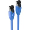 Patch cable, RJ45 plug, straight to RJ45 plug, straight, Cat 8.1, F/FTP, LSZH, 0.5 m, blue, BS08-41011