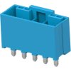Pin header, 5 pole, pitch 4 mm, straight, blue, 2423324-5