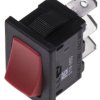Przełącznik kołyskowy Wł.-wł. Nie 6 A SPDT Czerwony Arcolectric (Bulgin) Ltd