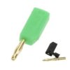 Wtyk bananowy; 2mm; 25.206.4; zielony; 26,5mm; lutowany; wtykany (gniazdo bananowe 2mm); 10A; 60V; mosiądz złocony; PE; Amass; R
