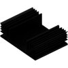 Extruded heatsink, (L x W x H) 50 x 65 x 20 mm, 3.5 to 2 K/W, black anodized, SK 48 50 SA