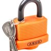 Kłódka bezpieczeństwa średnica szekli: 8mm ABUS z kluczem W budynkach, na zewnątrz aluminiowo-stalowa Pomarańczowy