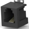 Socket, RJ9/RJ10/RJ22, 4 pole, 4P4C, Cat 3, solder connection, SMD, 1-338084-3