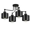 Lampa Loft Abi P2 Czarna 4Xe27 Plafon