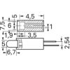 Spacer, 4.5 mm, black, for LED 5 mm, 2819.5045