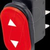 01838.3901-01 Rocker switch ON-OFF-ON, 1-pin, black/red