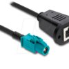 90700 HF cable, HSD Z socket to RJ45 socket