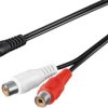 Kabel adaptera audio 3,5 mm, wtyk na gniazdo cinch stereo - Długość kabla 1.5 m