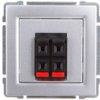 Kos66 Gniazdo Głośnikowe Podwójne Aluminium 664071