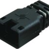 Cable grommet, cable Ø 6 mm, without detent lever protection, L 22.35 mm, plastic, black, 100001166