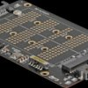 64354 M.2 key M NVMe to U.2 and M.2 key B SATA to SATA converter