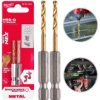 Wiertła Do Metalu Hss-G Tin Walcowane 3Mm Zestaw 2Szt Red Hex Shockwave...