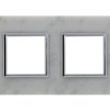 DANTE Ramka 2 podwójna biały chrom 4504482 KOS