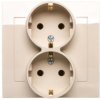 KIER Gniazdo podwójne b/u Schuko beżowe GP-2WS/01
